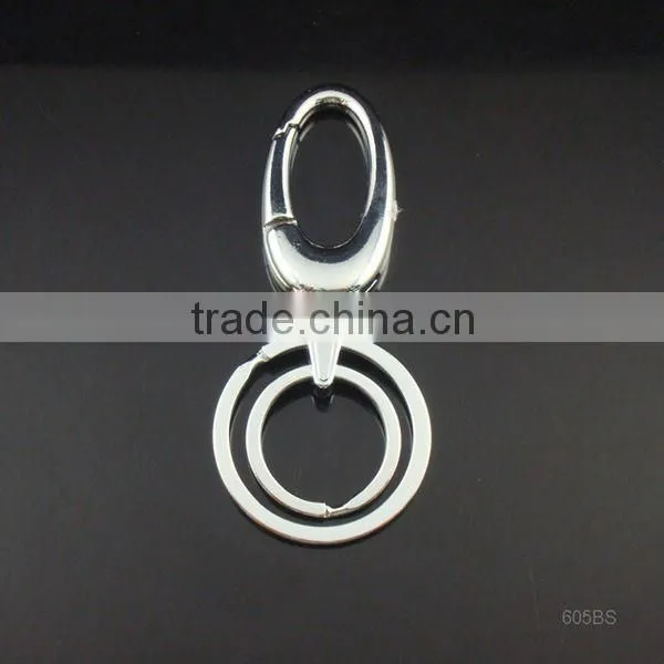 high quality key chain with two flat rings