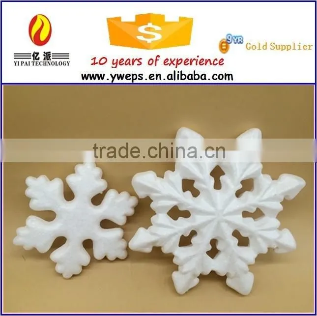 Artificial white polystyrene foam decoration snowflake