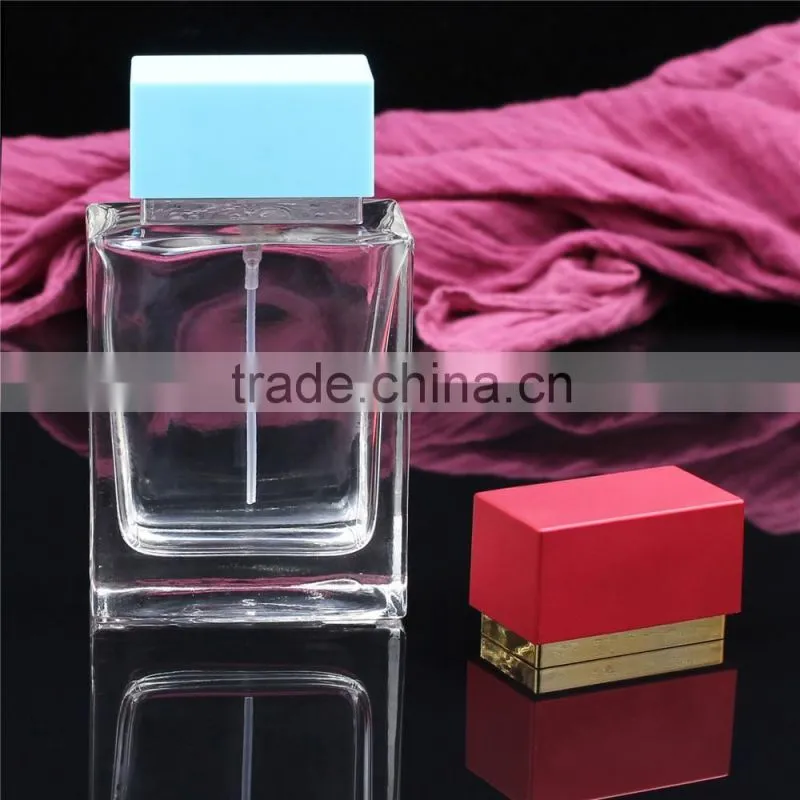 simple style wholesale square glass perfume spray bottle