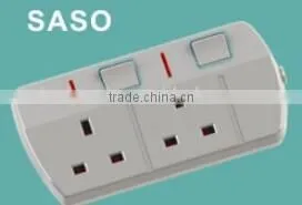 2way SASO Saudi Arabia extension power socket with individual switch