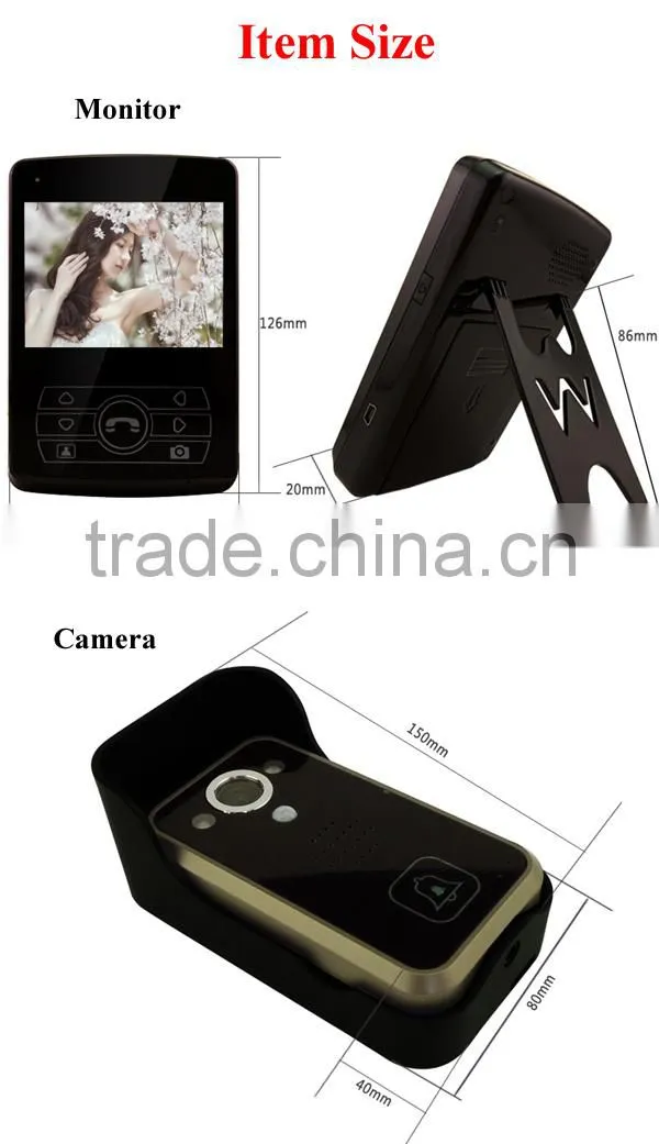 Elegant Two Way Communication Video Door Phone with Night Vision Camera