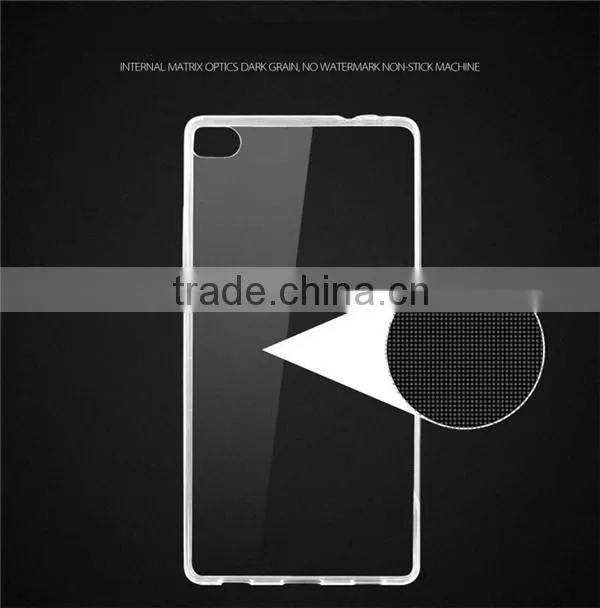 For Huawei P8 Max Ultra Thin TPU Case , Soft Clear Tranparent Crystal Gel Silicone Back Cover Case For Huawei P8 Case
