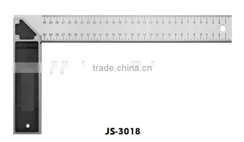 clear lines aluminium hollow seat L square ruler with a hole