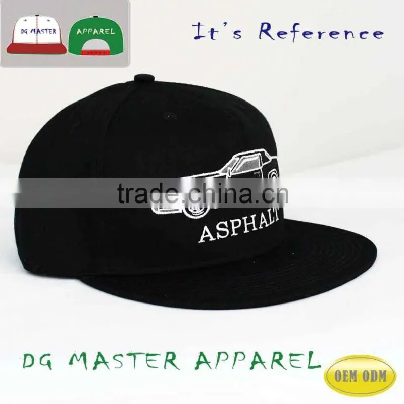 100%cotton 3D embroidery or print plain snapback hat