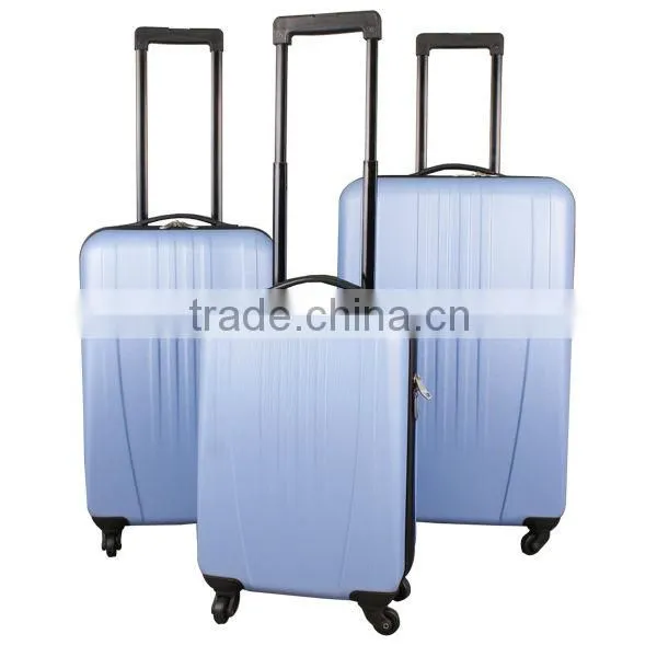2014 china supplier abs/pc luggage trolley with retractable wheels,cheap designer luggage sets