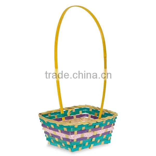 Rect flower girl basket easter bunny easter gift basket