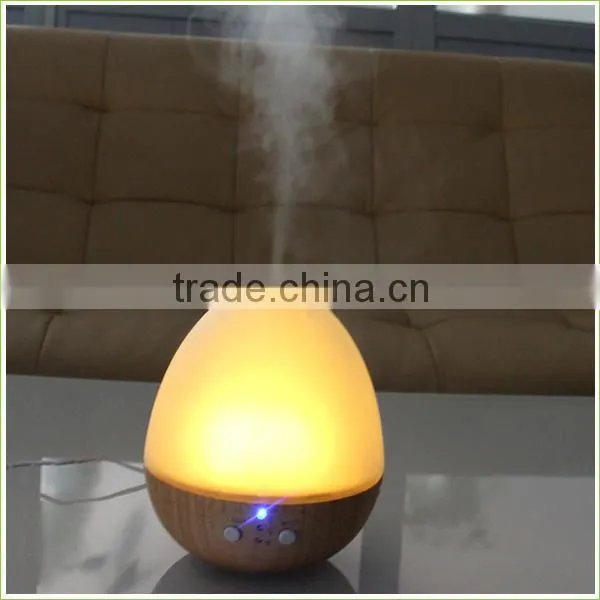 Egg shape glass wholesale aromatherapy humidifier with warm LED light