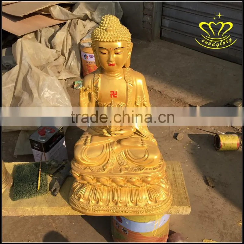 Maitreya Buddha casting bronze statue of the temple of the temple worship Buddha sculpture
