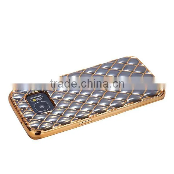 C&T Luxury Plating Pattern Diamond Lattice Transparent Soft Tpu Case for Samsung Galaxy S7 5.1"