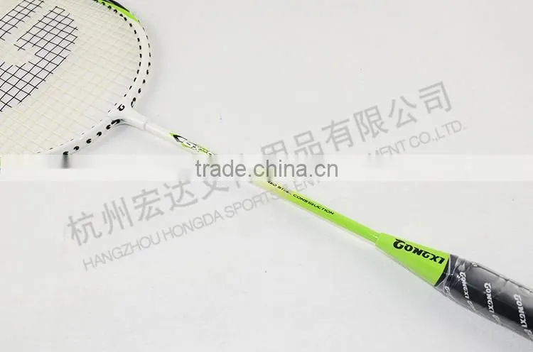 GX-6008 GREEN best quality aluminium&steel custom badminton rackets with badminton bag/nano power badminton racket