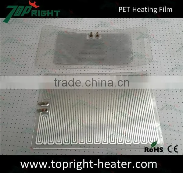 PET heating film for car rearview mirror with 3M adhesive