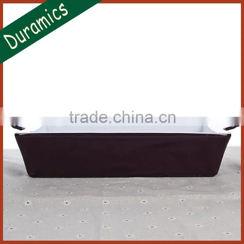 Color porcelain oblong baking dish