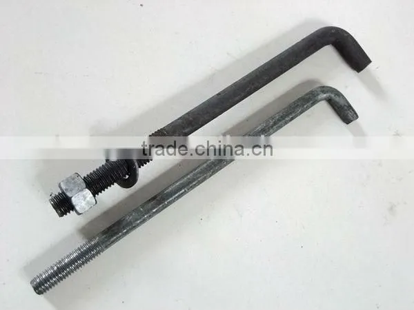 l anchor bolt,HDG anchor bolt with nut and washer