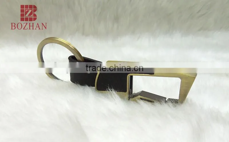 Leather carabiner key chain