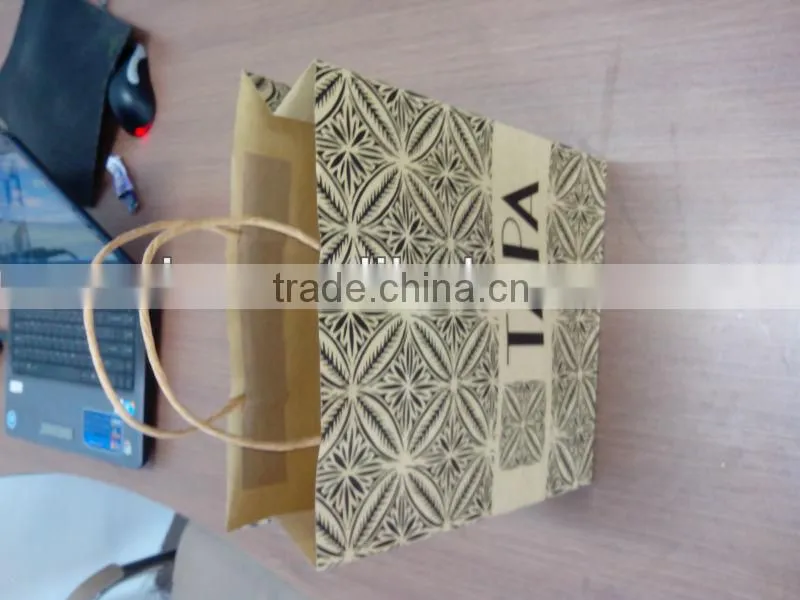 cheap recycle brown kraft paper bag for cloth,garments,apparel