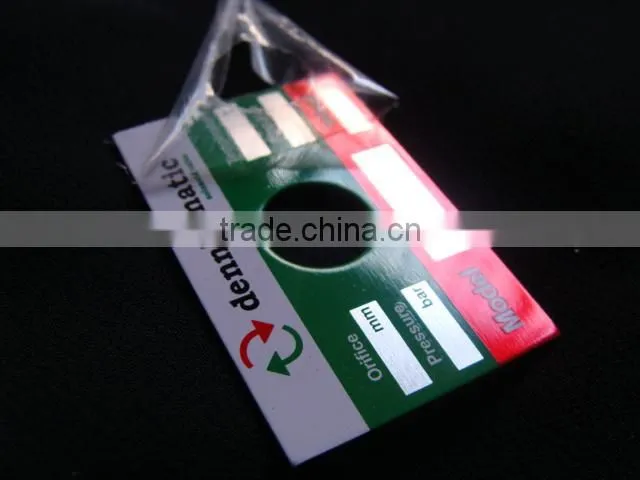 High quality custom metal data plate