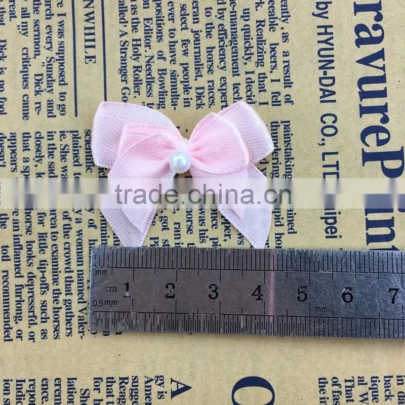 Handmade gift polyester satin ribbon bow , elastic ribbon bow for decorations
