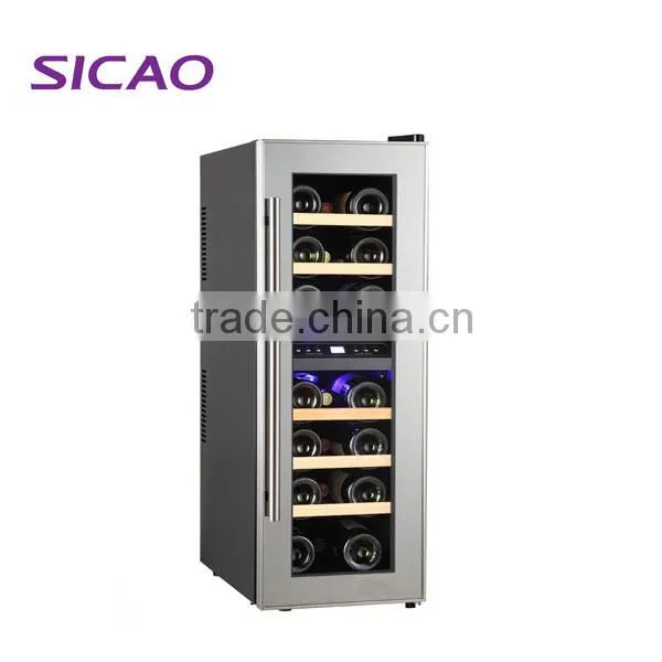 65L 24 bottle thermoelectric stainless steel door wine cooler