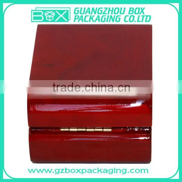 Red small square wooden box,Small size jewelry packaging box