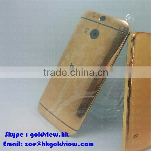 24k 24kt 24ct gold sticker for htc one m8 ,for htc gold back cover