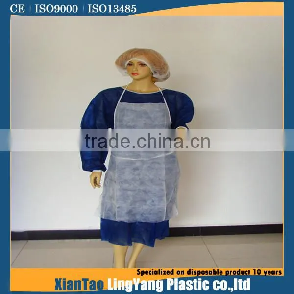 Nonwoven disposable apron durability flexible for medical beauty salon