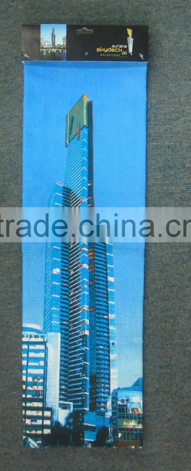 Custom 3d paper cards rectangle tea towl paper header card