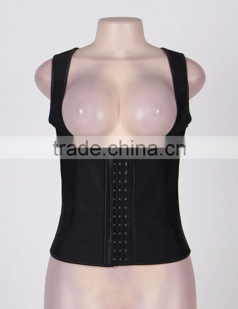 Factory Directly Hot Wholesale 4 Steel Bones Latex Corset Girdle Vest Waist Trainer Body Shaper