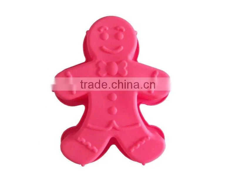 Lovely food grade GINGERMAN designed silicone cake mould
