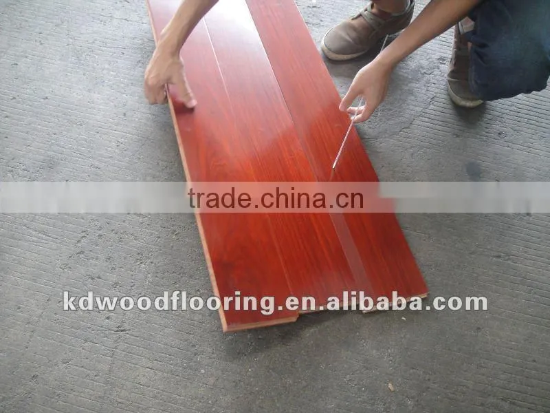 UV paint Competitive price multi layer Santos Mahogany eigneered flooring