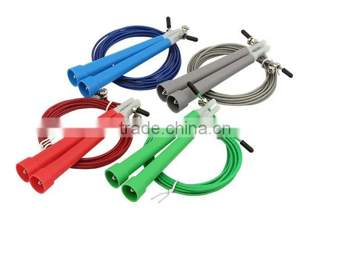 crossfit Plastic Handle custom speed jump rope stainless steel Wire Jumping Skipping aerobic exercise Ropes 3m-14m