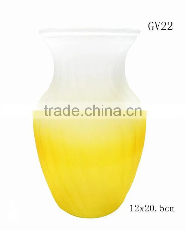 2016 environmental protection colored glass vase for home decoration