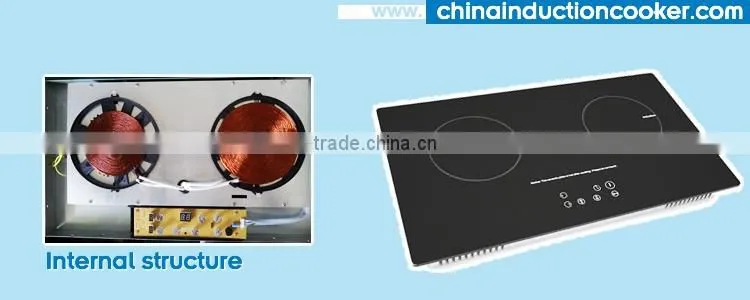 Double burners plastic housing induction cooker induction and halogen cooker