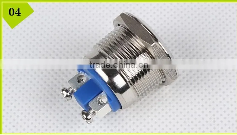 Export very high quality 19MM Domed momentary metal push button switch with CE ROHS