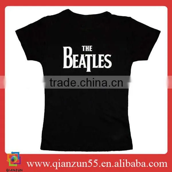 100% cotton black short sleeve custom printing shirt bulk blank t-shirts