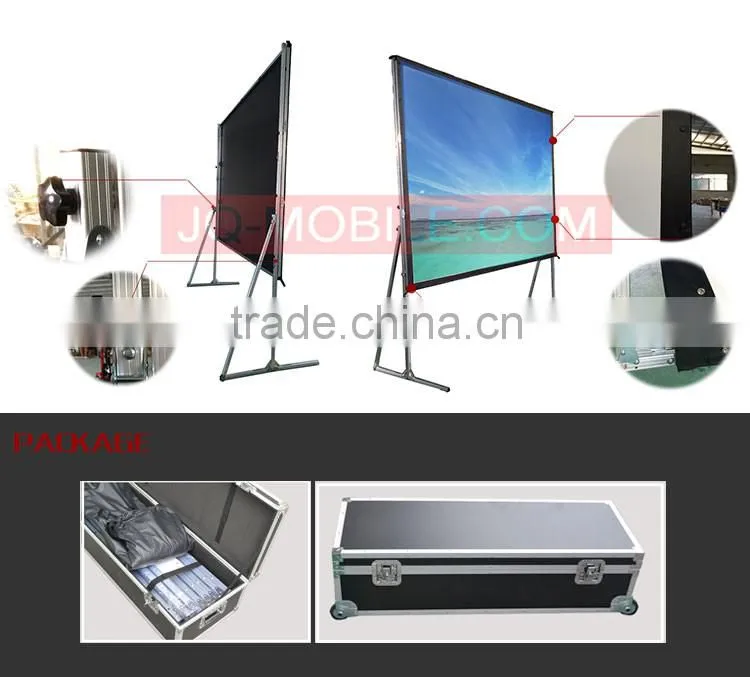 4:3 100 inch outdoor fast fold view projector screen/fast folding projector screen