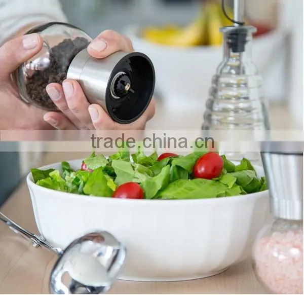2 Pieces Brushed Stainless Steel And Pepper Grinder Set ,Salt Grinder ,Salt Pepper Grinder