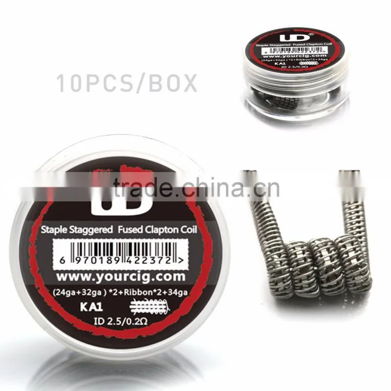 2016 high quality UD Kan-A1 SS316L clapton coil vaping