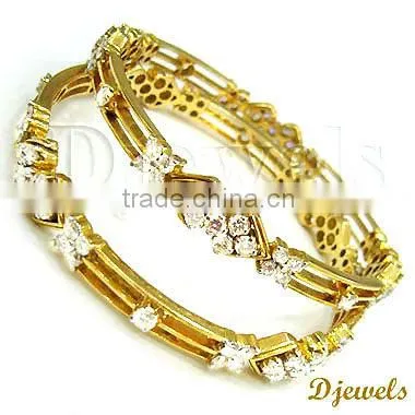 Ladies Bangles, Diamond Gold Bangles, Diamond Jewelry
