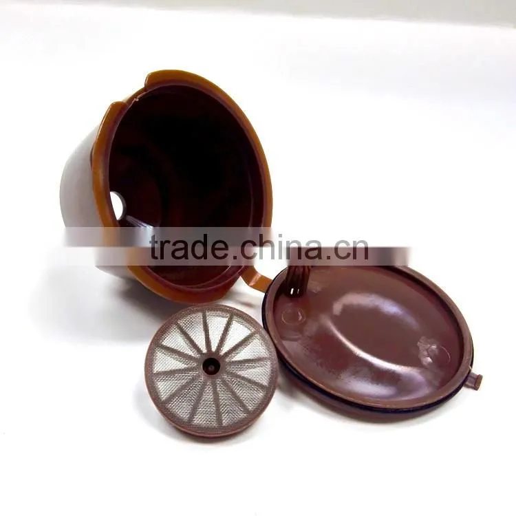 Reusable Refillable dolce gusto refill capsule, filter cup, PP Lid