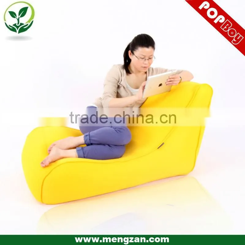 Low-Back bean bag recliner chair, Sandwich fabric bean bag settee