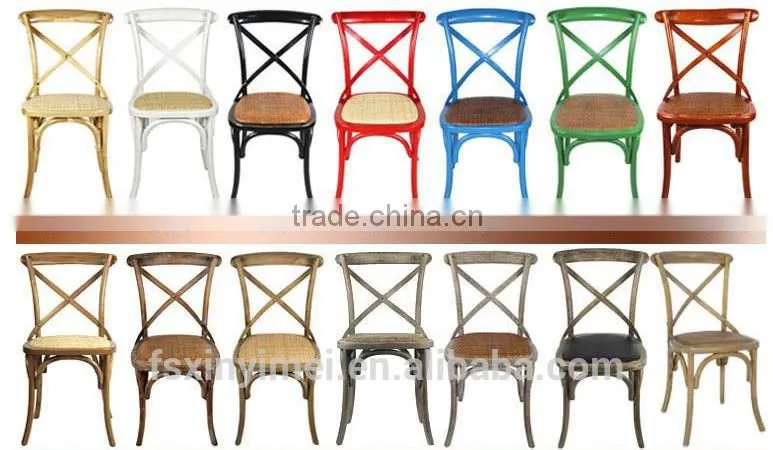 Colourful cross back plastic resin dining chair,metal cross back chair wedding