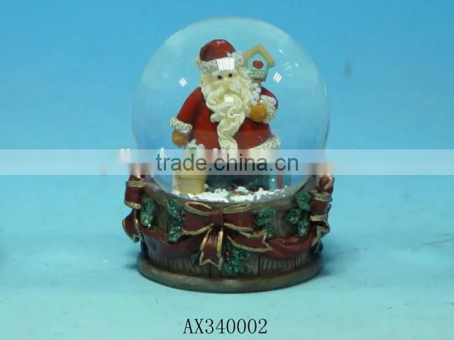2015 Factory Hot New Products Resin Globes Crafts for Christmas Gifts