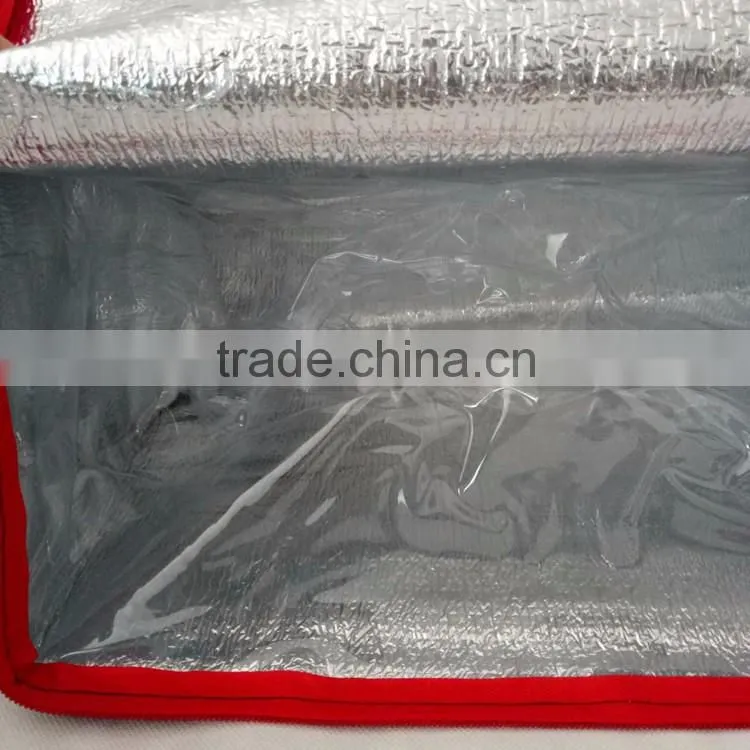 Ice beer can cooler bag for lunch/picnic trolley cooler bag with carrier and zipper