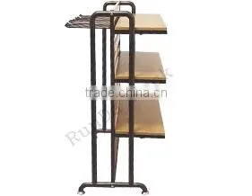 3 tie Clothing display stand/three tier glass assembly lines platform