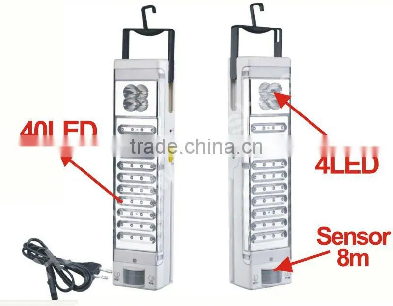 white led emergency light models with sensor 40+4led