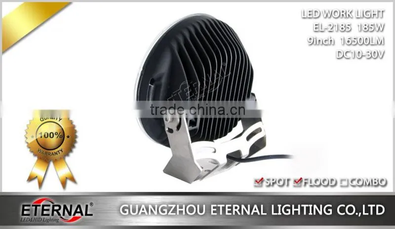 Round 9inch 185W LED Work Light Spot lamp Offroad Jeep Truck 4WD Driving Lamp SUV UTE