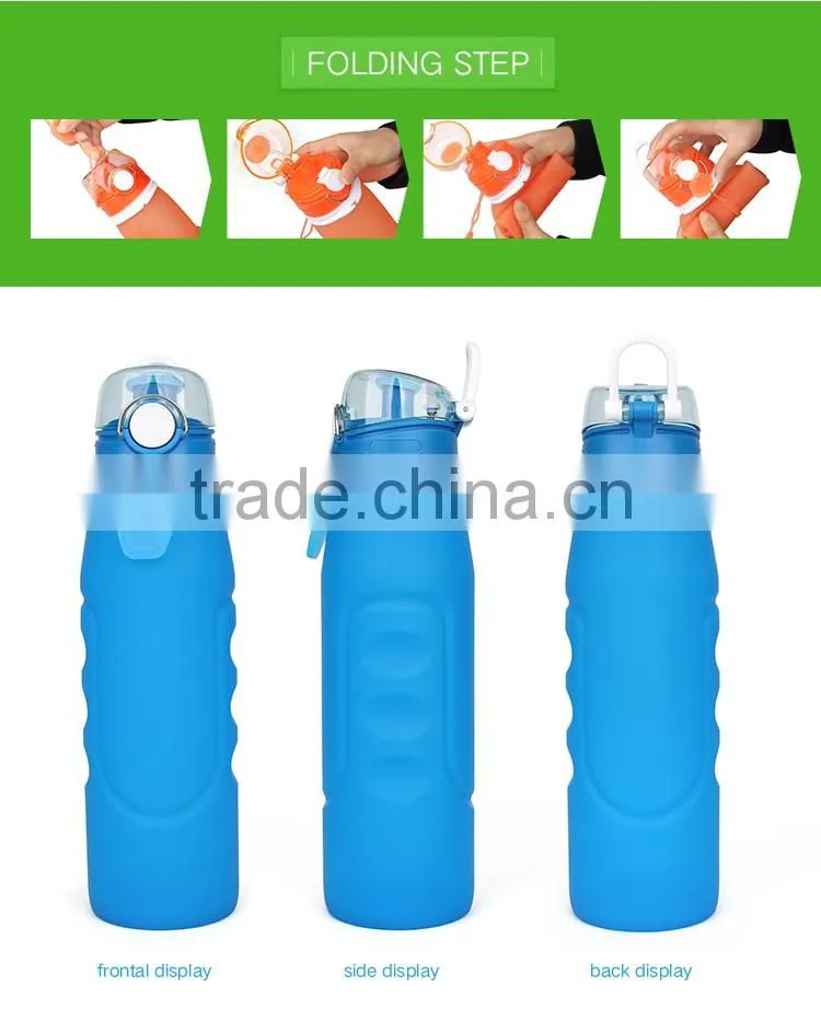 Leak-proof Portable Silicone Squeeze Water Bottle