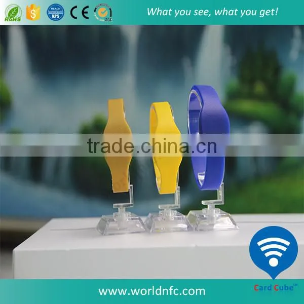 ISO 14443A HF Chip waterproof RFID Silicone wristband / NFC silicone bracelet -NTAG 213