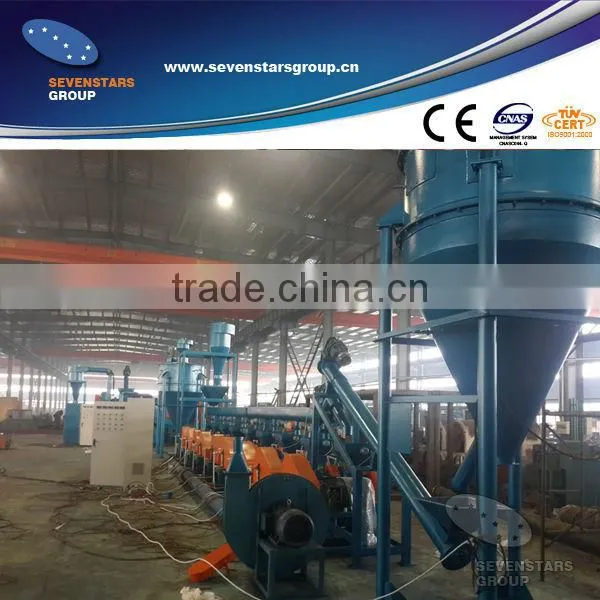 Waste tire recycling machinery