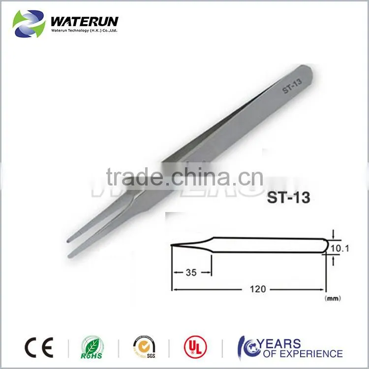 Vetus pointed stainless steel eyebrow tweezers